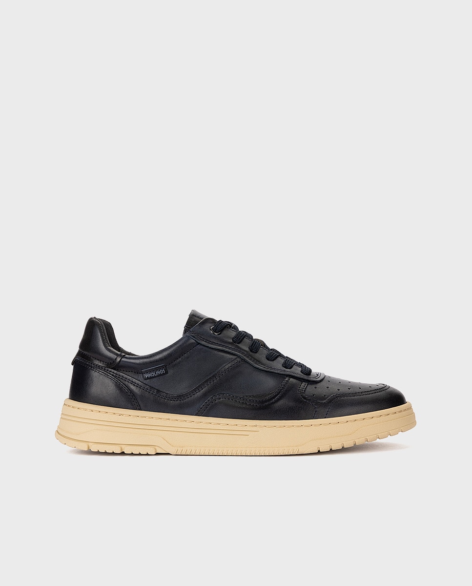 Imagen 0 de Zapatillas de hombre de piel con plantilla memory foam extraíble Azul