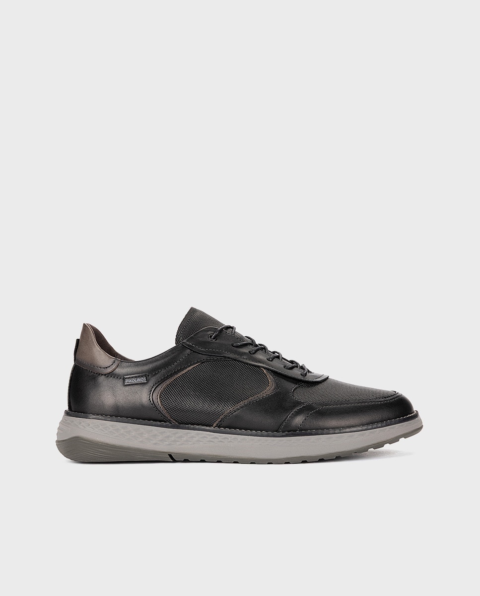 Imagen 1 de Zapatillas de hombre de piel con suela extraligera - Pikolinos - Negro Negro