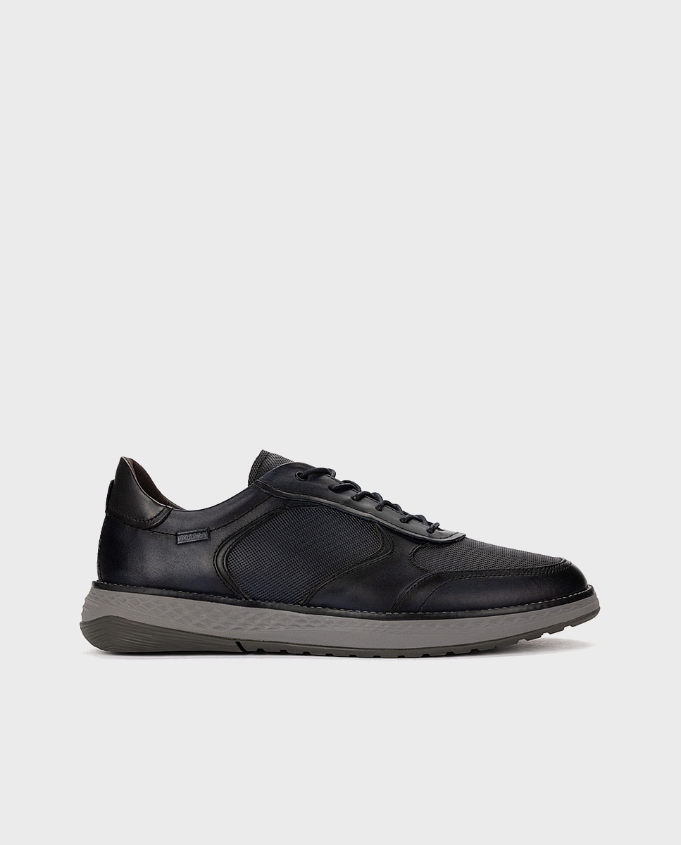 Imagen 1 de Zapatillas de hombre de piel con suela extraligera - Pikolinos - Azul Azul