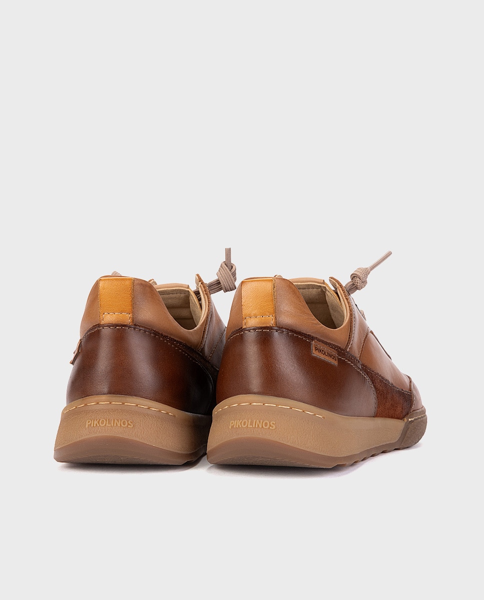 Zapatillas de mujer de piel con plantilla Memory Foam extraíble - Pikolinos - Marrón Marrón-2