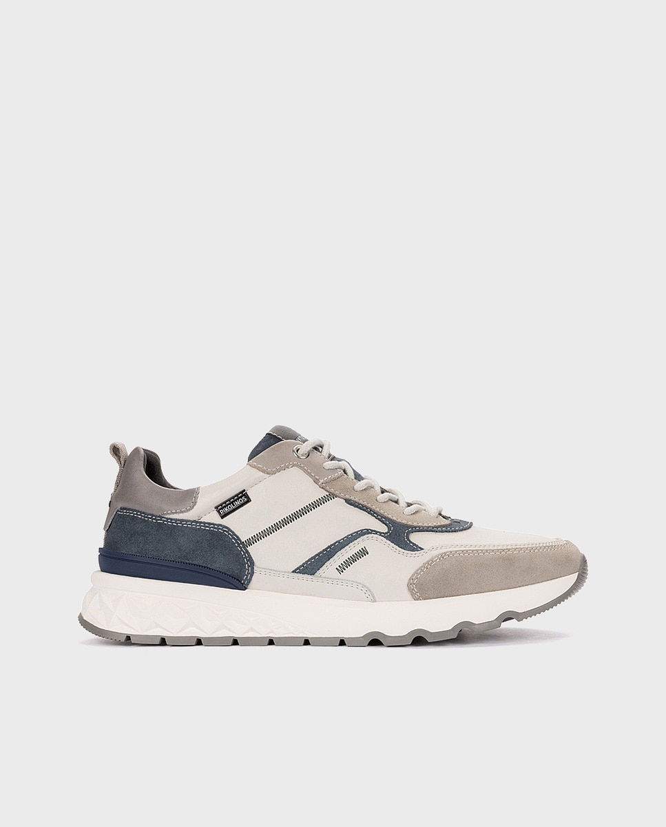Imagen 1 de Zapatillas de hombre de piel con plantilla Memory Foam y suela extraligera - Blanco Blanco