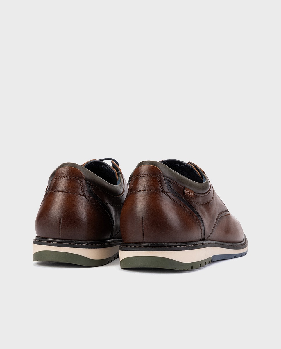 Imagen 2 de Zapatos de cordones de hombre de piel xl con plantilla extraíble - Pikolinos - Marrón Marrón