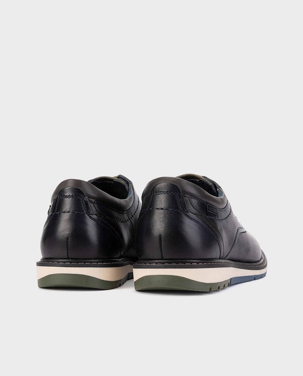 Imagen 2 de Zapatos de cordones de hombre de piel xl con plantilla extraíble - Pikolinos - Azul Azul