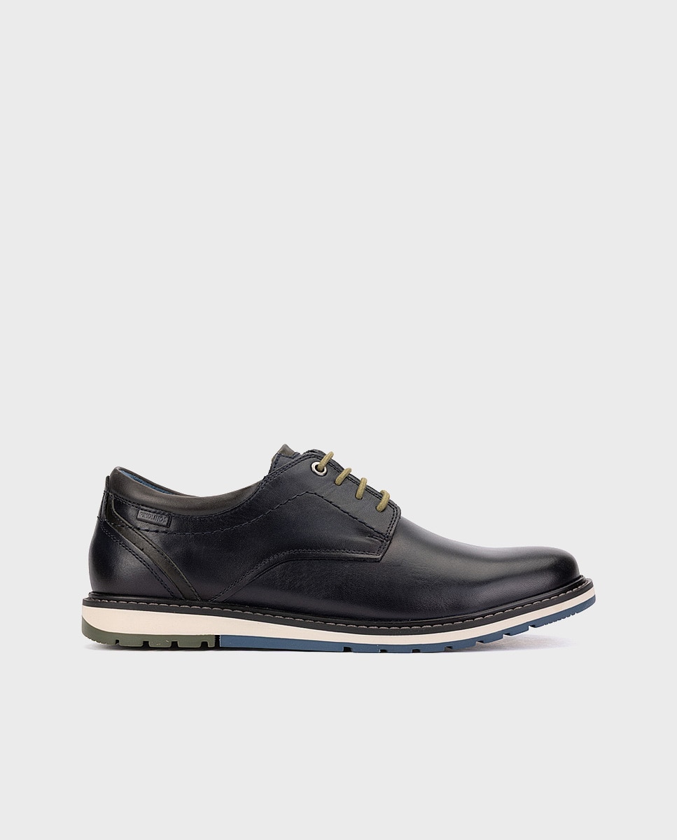 Imagen 1 de Zapatos de cordones de hombre de piel con plantilla extraíble - Pikolinos - Azul Azul