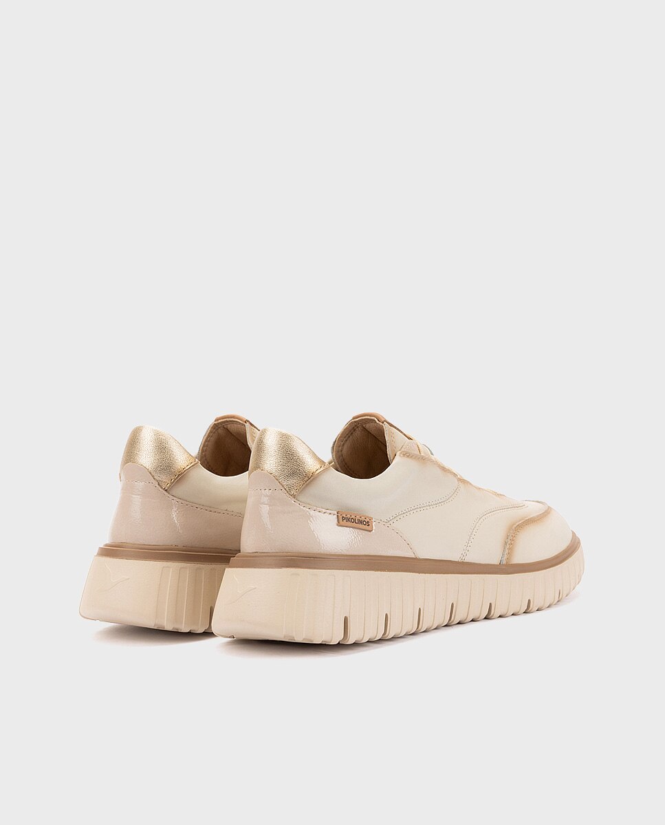 Zapatillas de mujer de piel con plantilla memory foam y suela extraligera - Pikolinos - Blanco Blanco-2