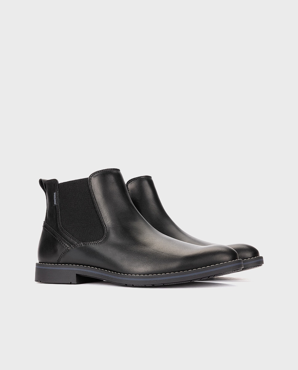 Imagen 3 de Botas de hombre de piel con elástico - Pikolinos - Negro Negro
