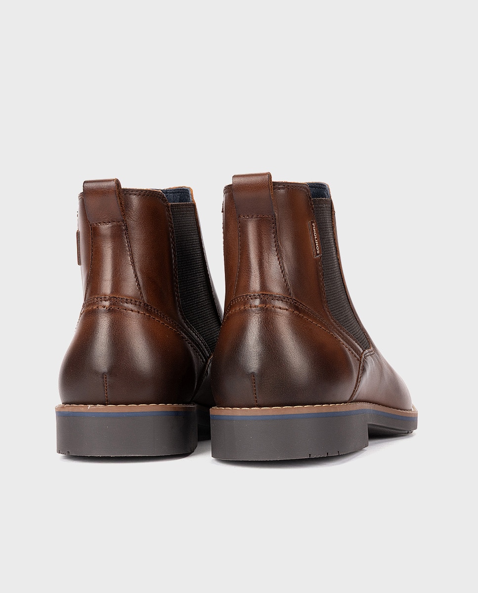 Imagen 2 de Botas de hombre de piel con elástico - Pikolinos - Marrón Marrón