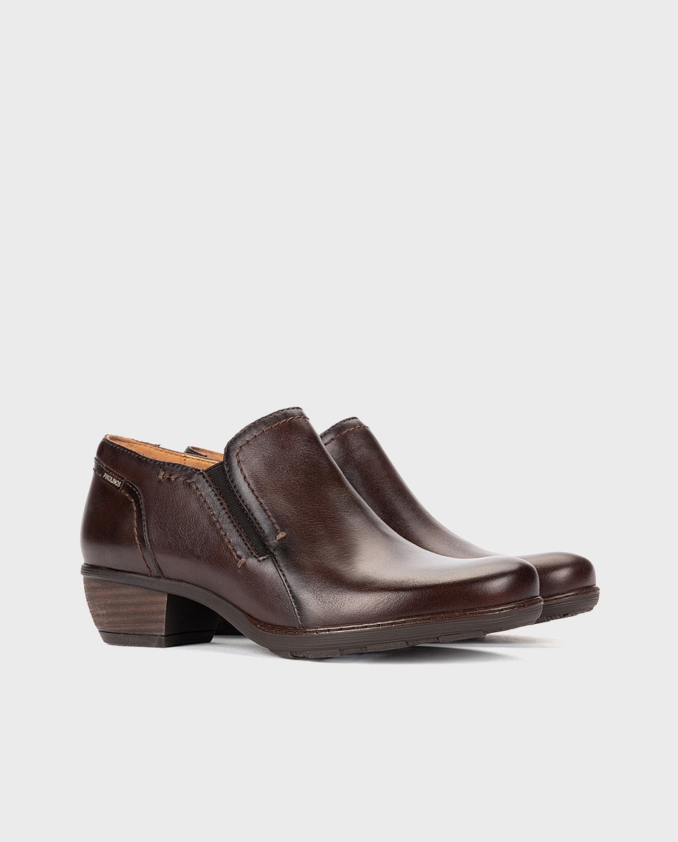 Pkshoewomabot de mujer de piel con cremallera - Pikolinos - Marrón oscuro Marrón oscuro-3