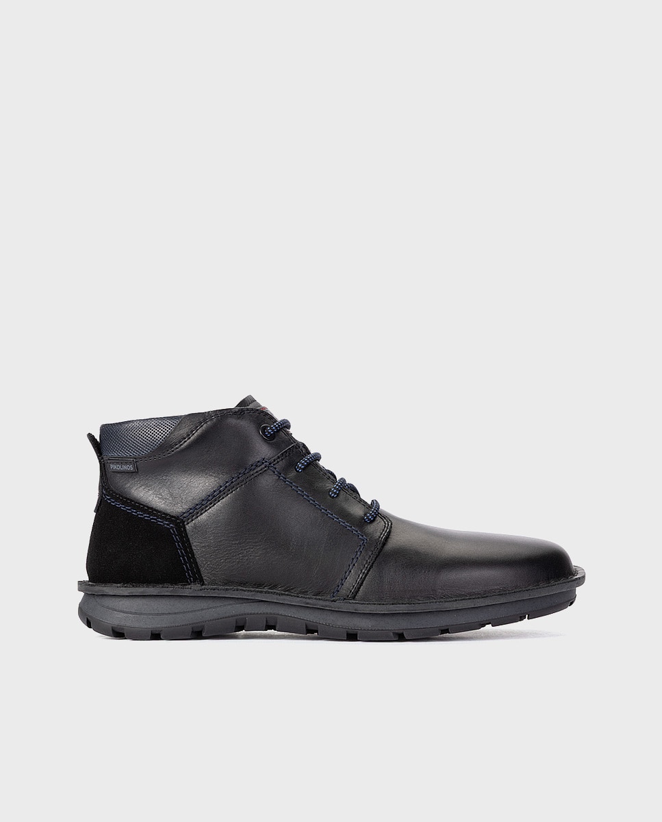 Imagen 1 de Botas de hombre de piel con suela extraligera y plantilla extraíble - Pikolinos - Negro Negro