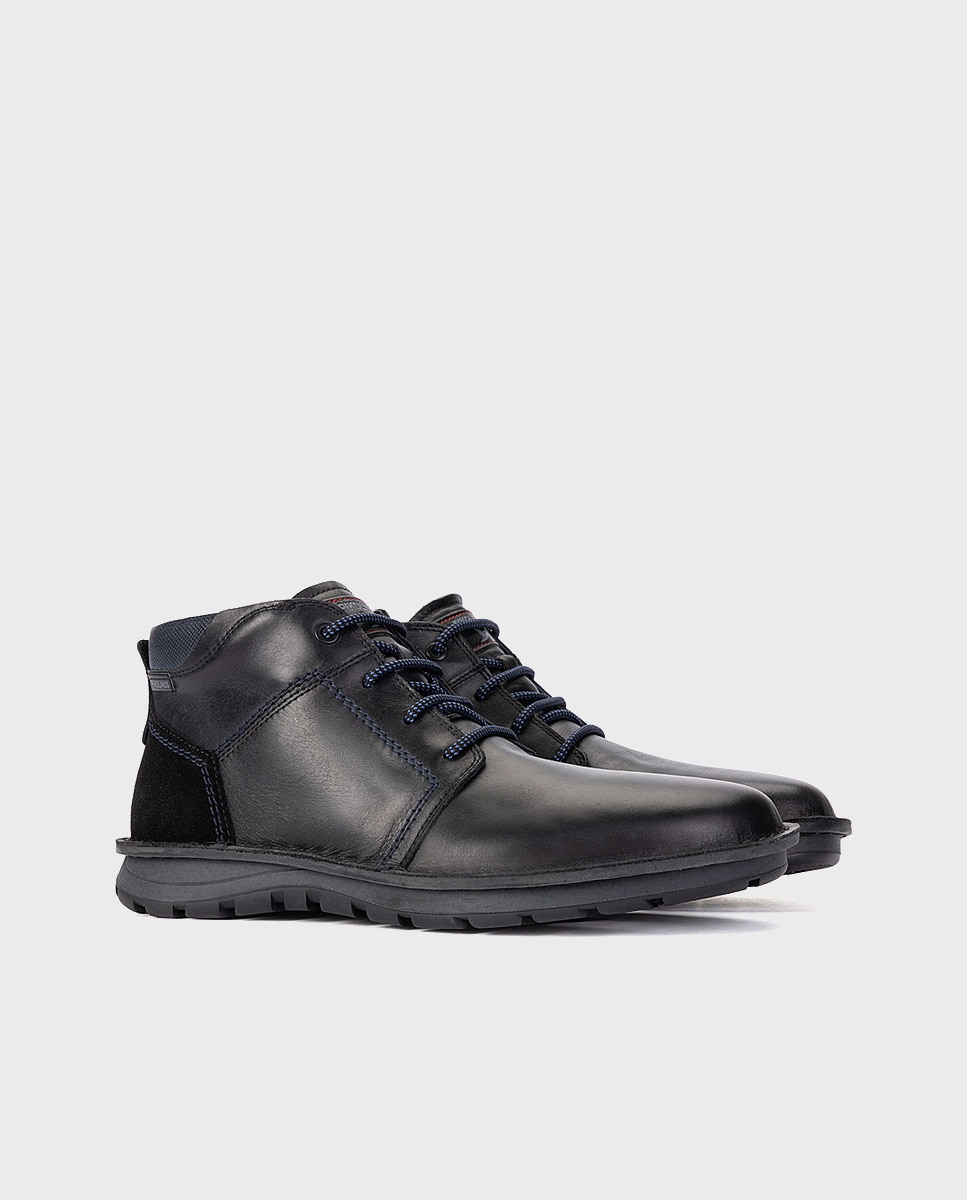 Imagen 3 de Botas de hombre de piel con suela extraligera y plantilla extraíble - Pikolinos - Negro Negro