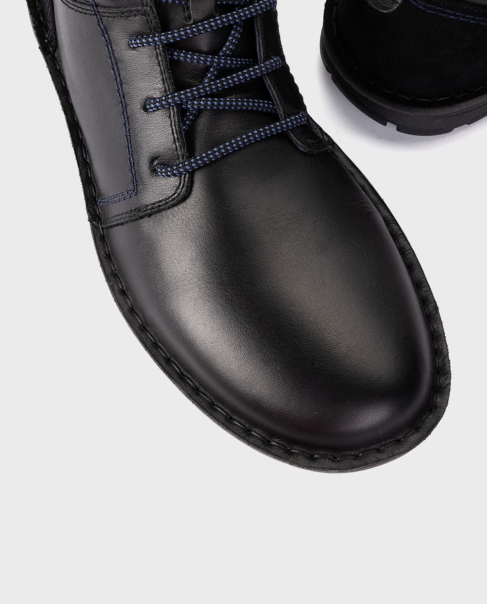 Imagen 4 de Botas de hombre de piel con suela extraligera y plantilla extraíble - Pikolinos - Negro Negro