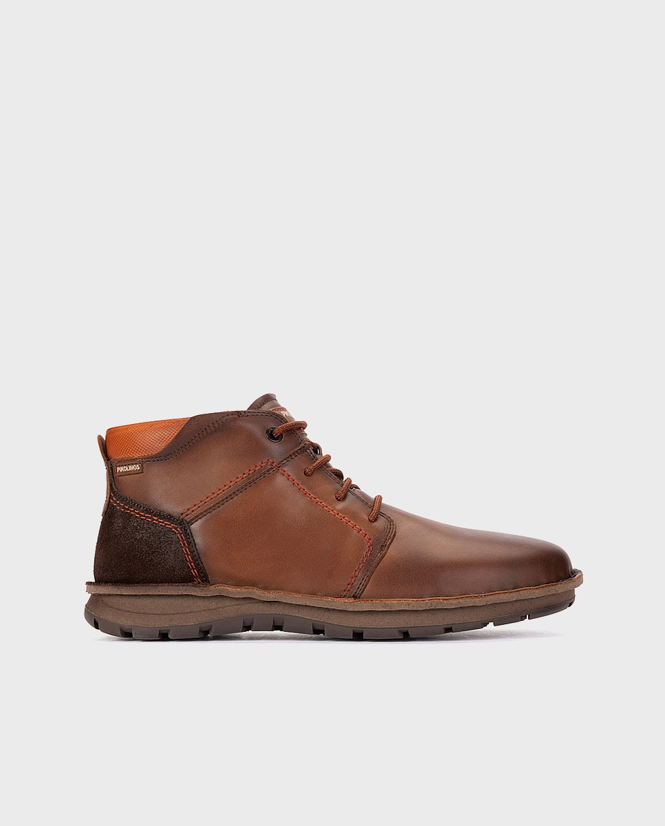 Imagen 1 de Botas de hombre de piel con suela extraligera y plantilla extraíble - Pikolinos - Marrón Marrón