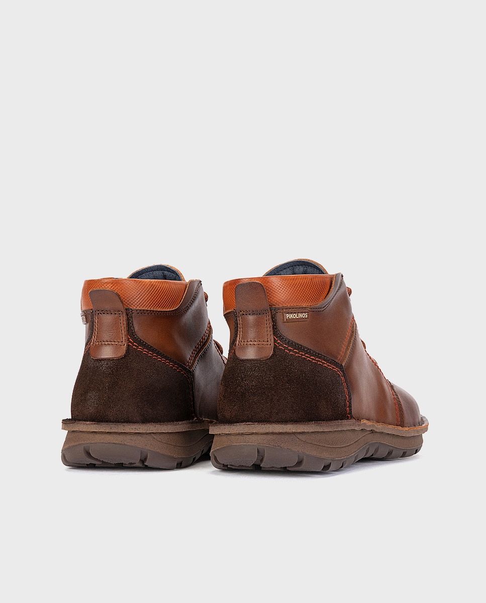 Imagen 2 de Botas de hombre de piel con suela extraligera y plantilla extraíble - Pikolinos - Marrón Marrón