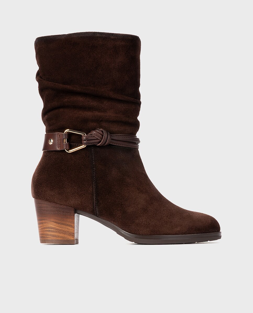Botas de mujer de piel con cremallera - Pikolinos - Marrón oscuro Marrón oscuro-1