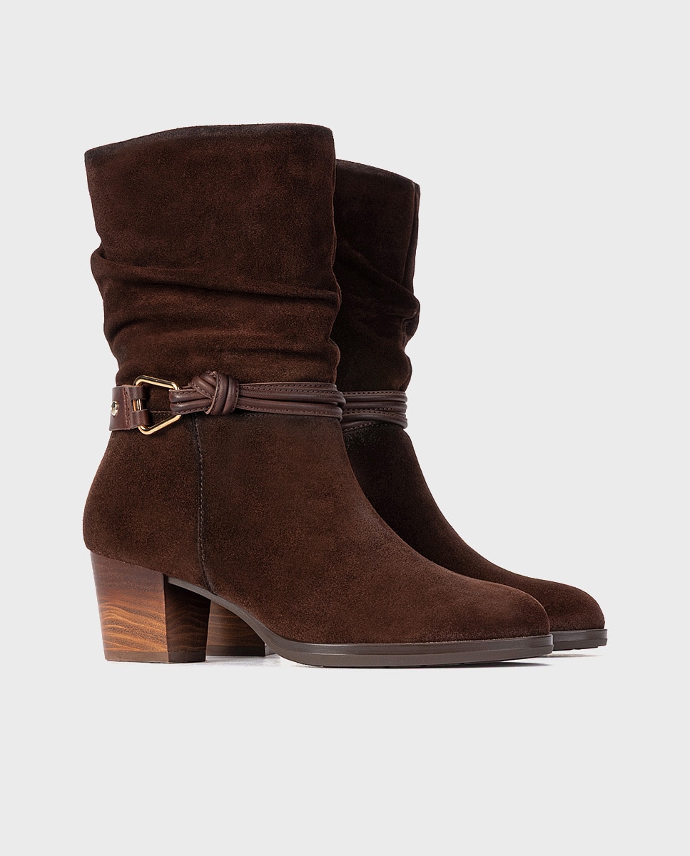 Botas de mujer de piel con cremallera - Pikolinos - Marrón oscuro Marrón oscuro-4