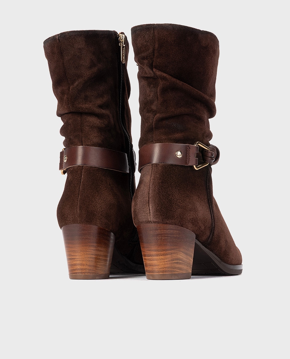 Botas de mujer de piel con cremallera - Pikolinos - Marrón oscuro Marrón oscuro-2