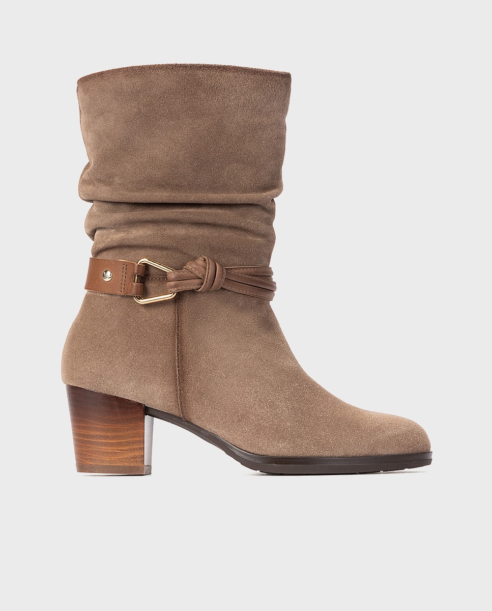 Botas de mujer de piel con cremallera - Pikolinos - Beige Beige-1