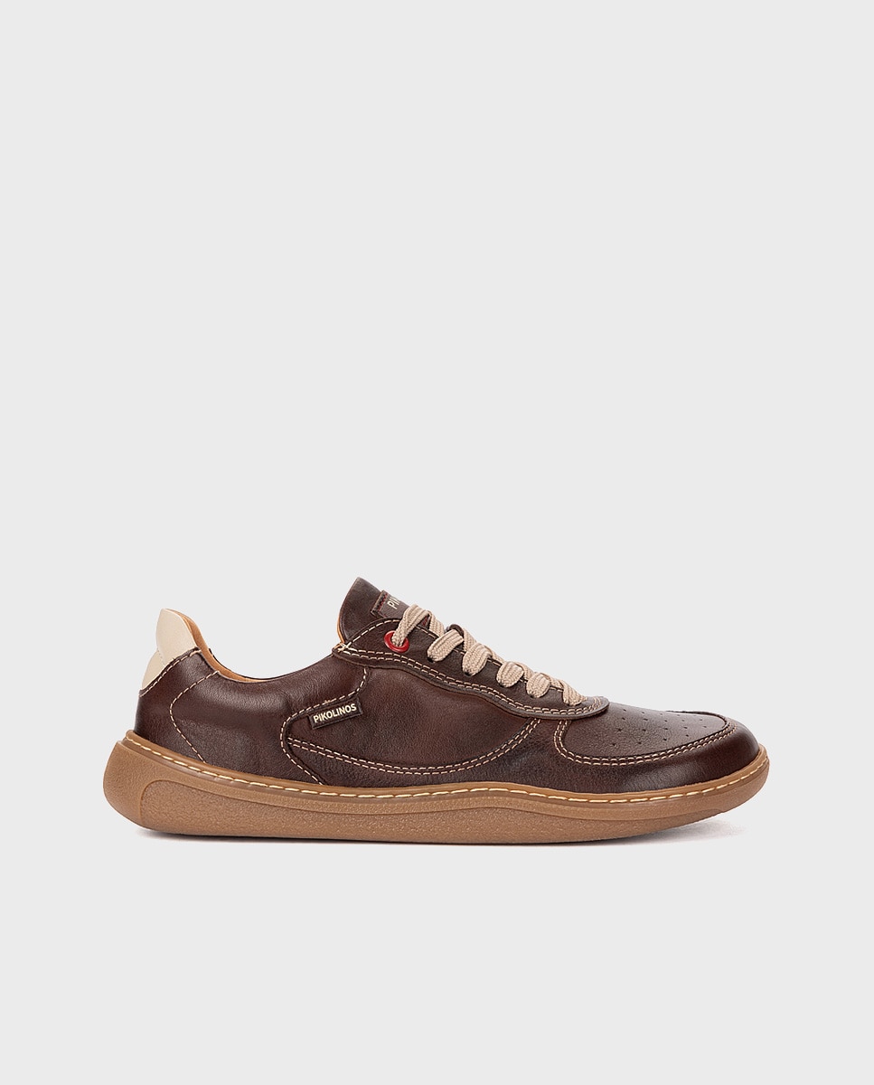 Zapatillas de piel en color Negro - Pikolinos - Marrón oscuro Marrón oscuro-1