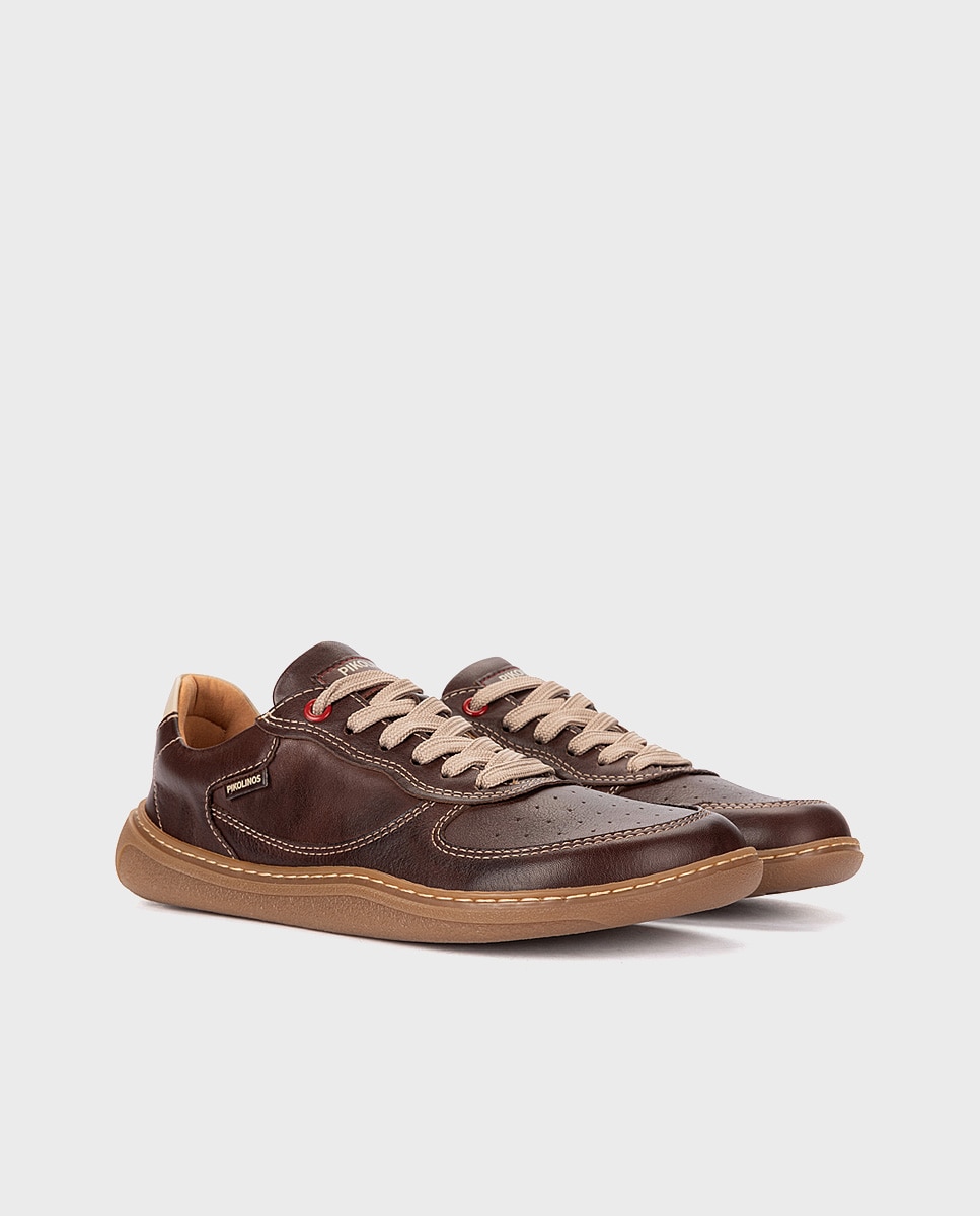 Zapatillas de piel en color Negro - Pikolinos - Marrón oscuro Marrón oscuro-4