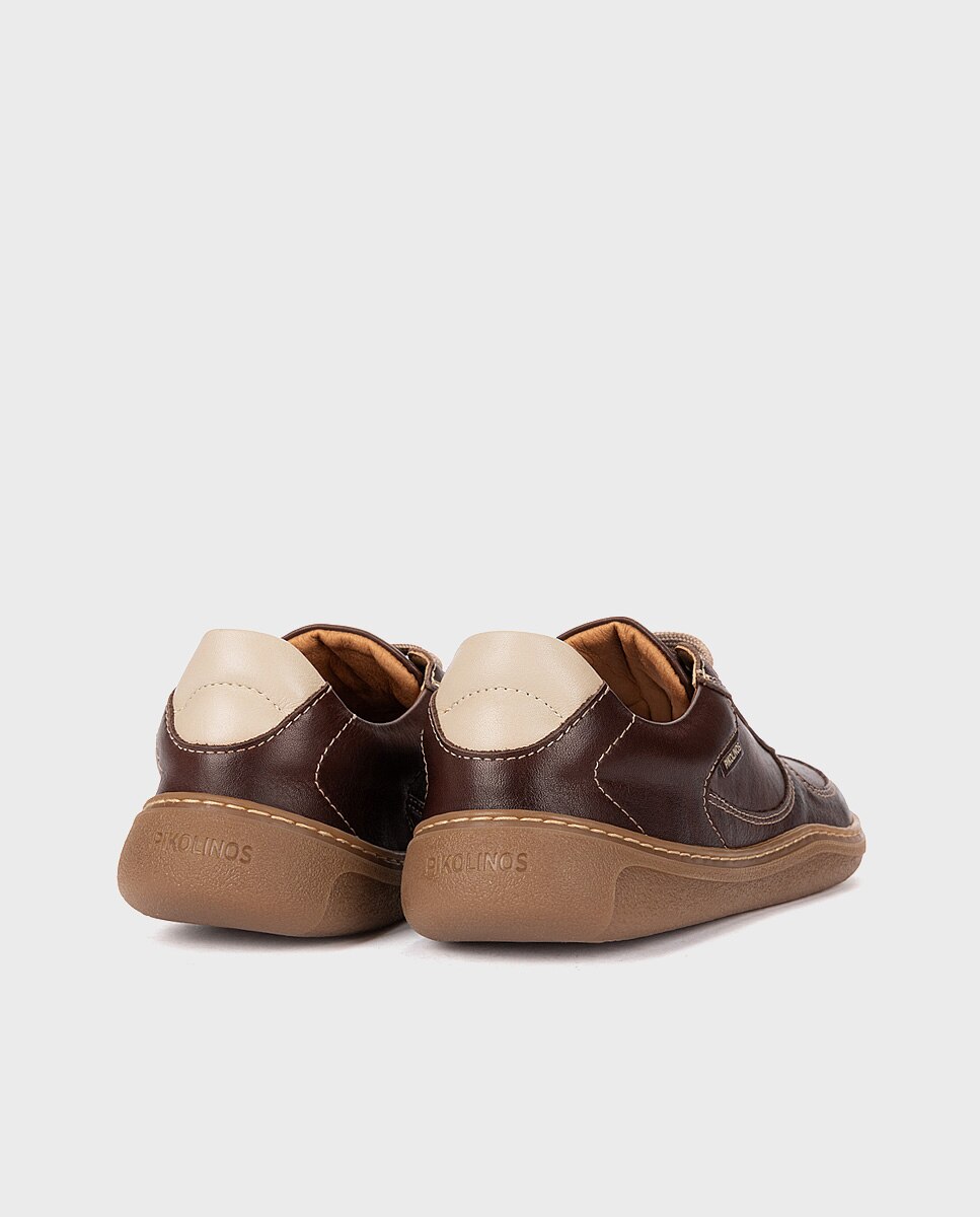 Zapatillas de piel en color Negro - Pikolinos - Marrón oscuro Marrón oscuro-3