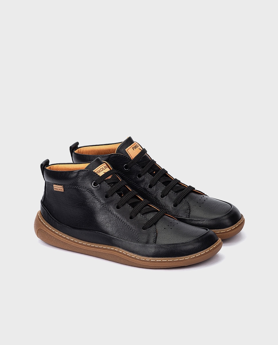 Botines unisex de piel Barefoot unisex - Pikolinos - Negro Negro-4