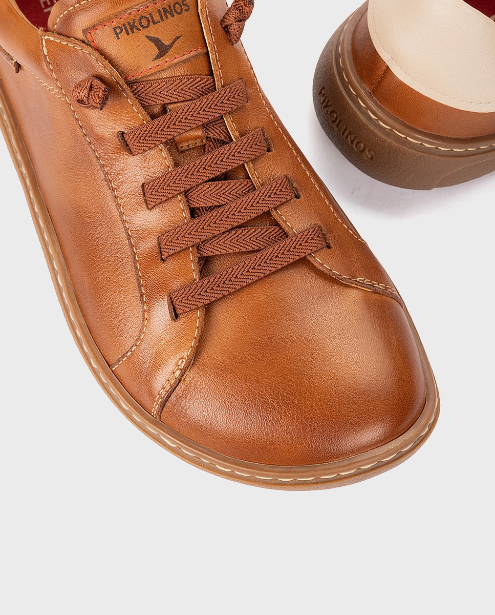 Zapatillas de piel barefoot unisex - Pikolinos - Marrón Marrón-5