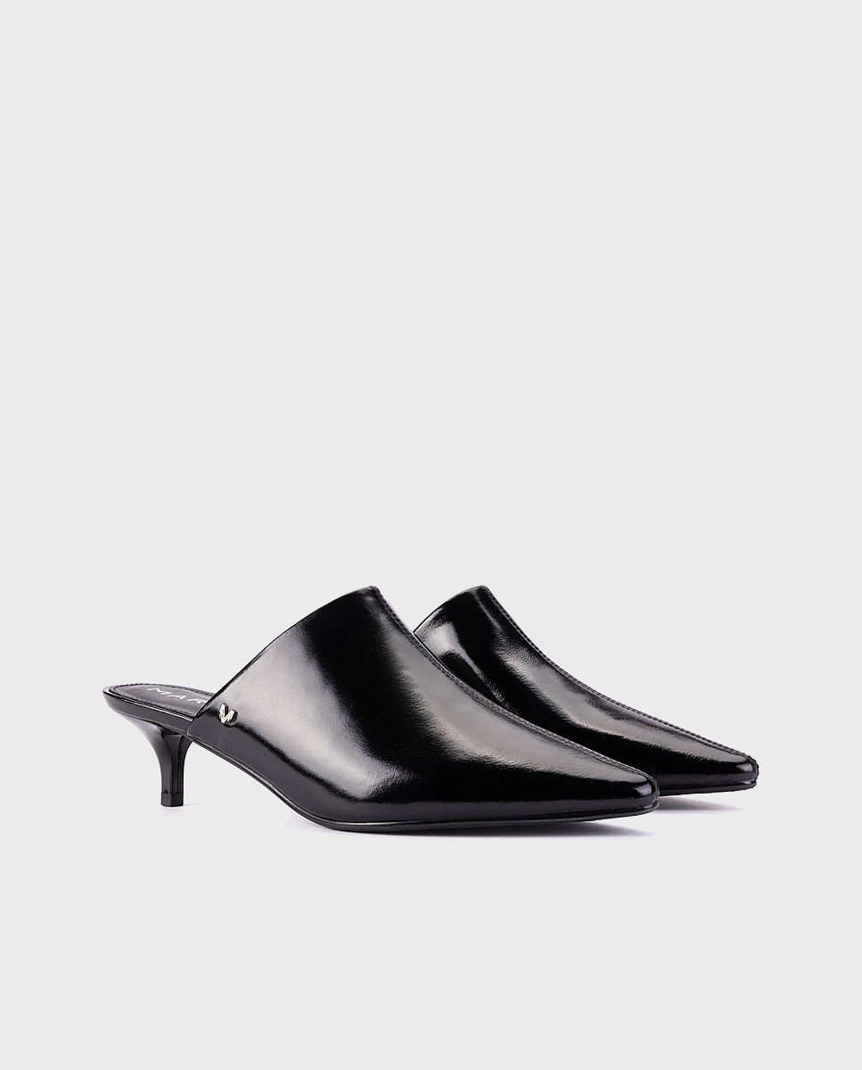 Zapatos de tacón de mujer de piel con plantilla acolchada en color - Martinelli - Negro Negro-3