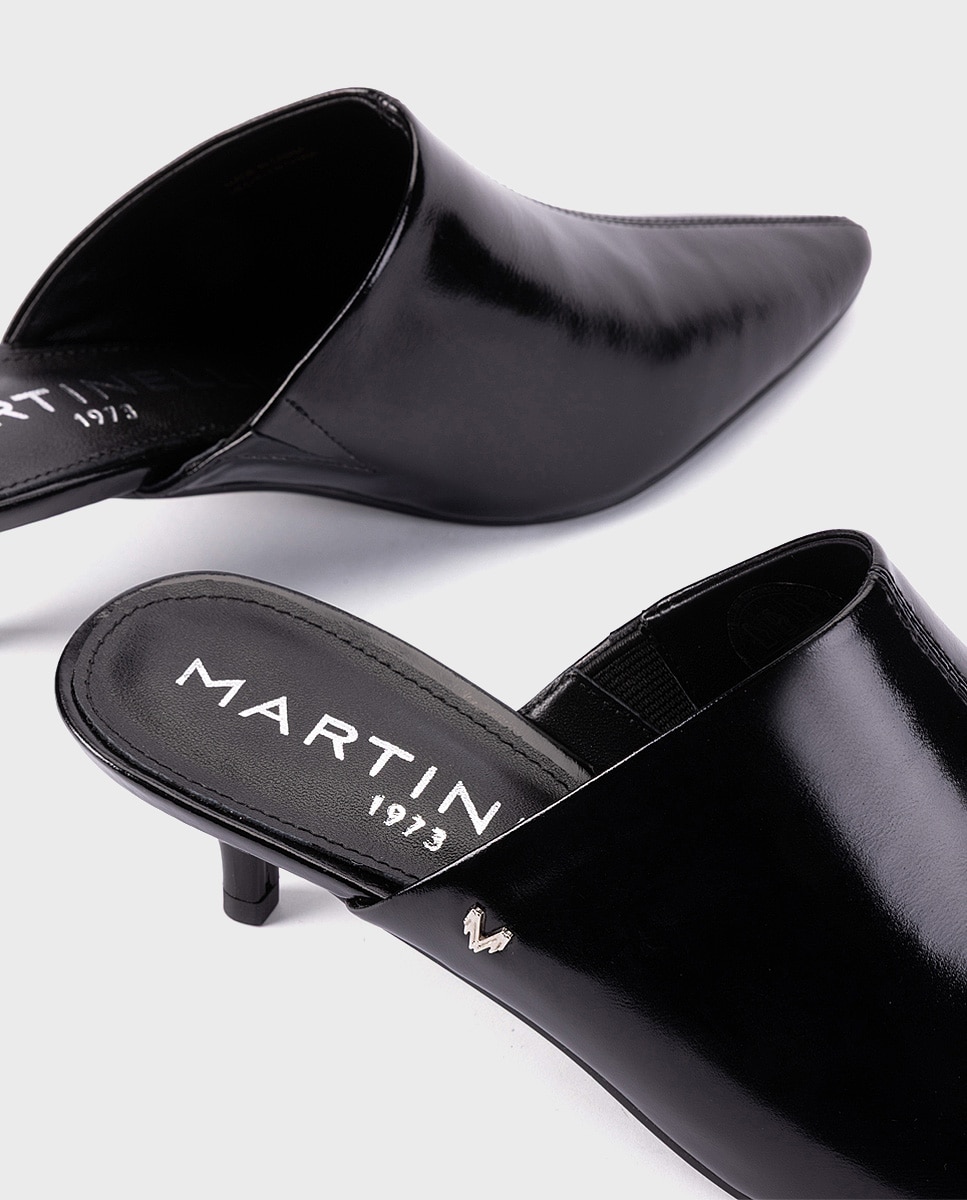 Zapatos de tacón de mujer de piel con plantilla acolchada en color - Martinelli - Negro Negro-4