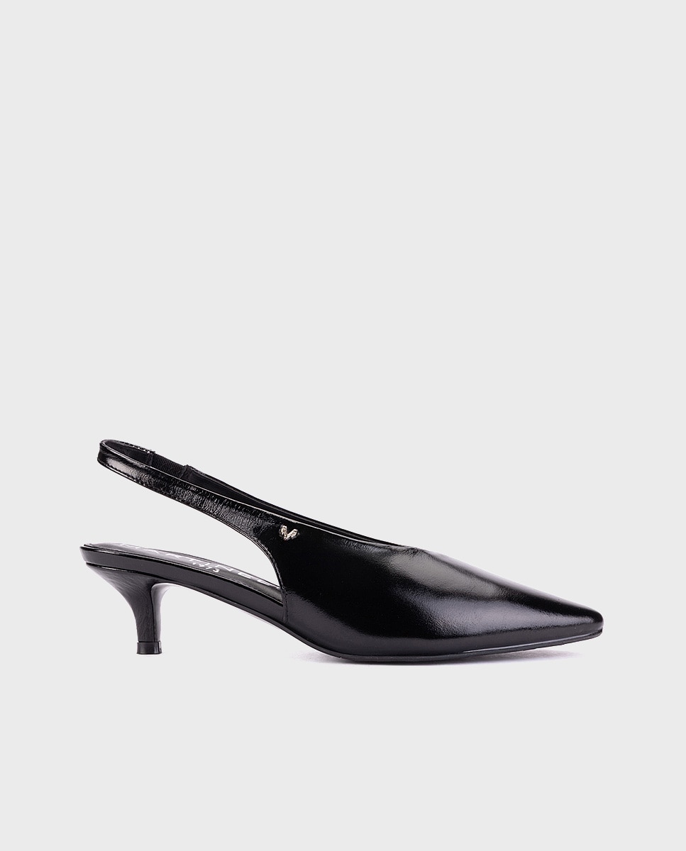 Zapatos de tacón de mujer de piel con elástico en color - Martinelli - Negro Negro-1