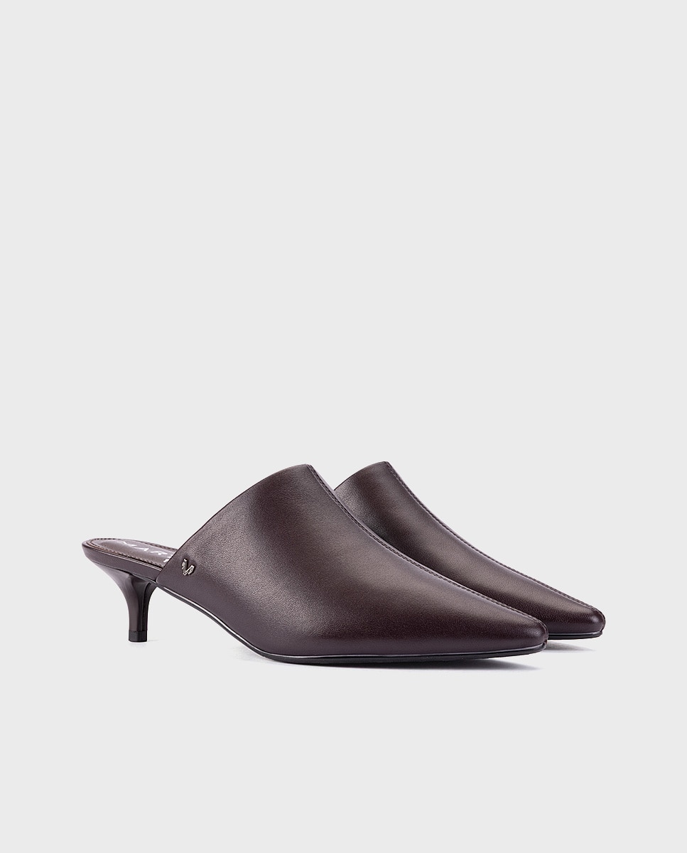 Zapatos de tacón de mujer de piel con plantilla acolchada - Martinelli - Granate Granate-3