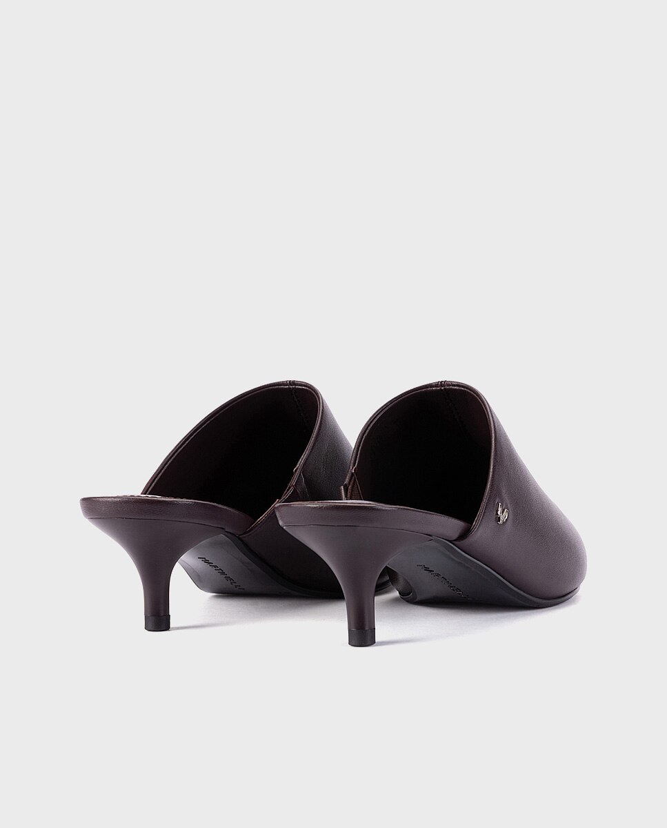 Zapatos de tacón de mujer de piel con plantilla acolchada - Martinelli - Granate Granate-2