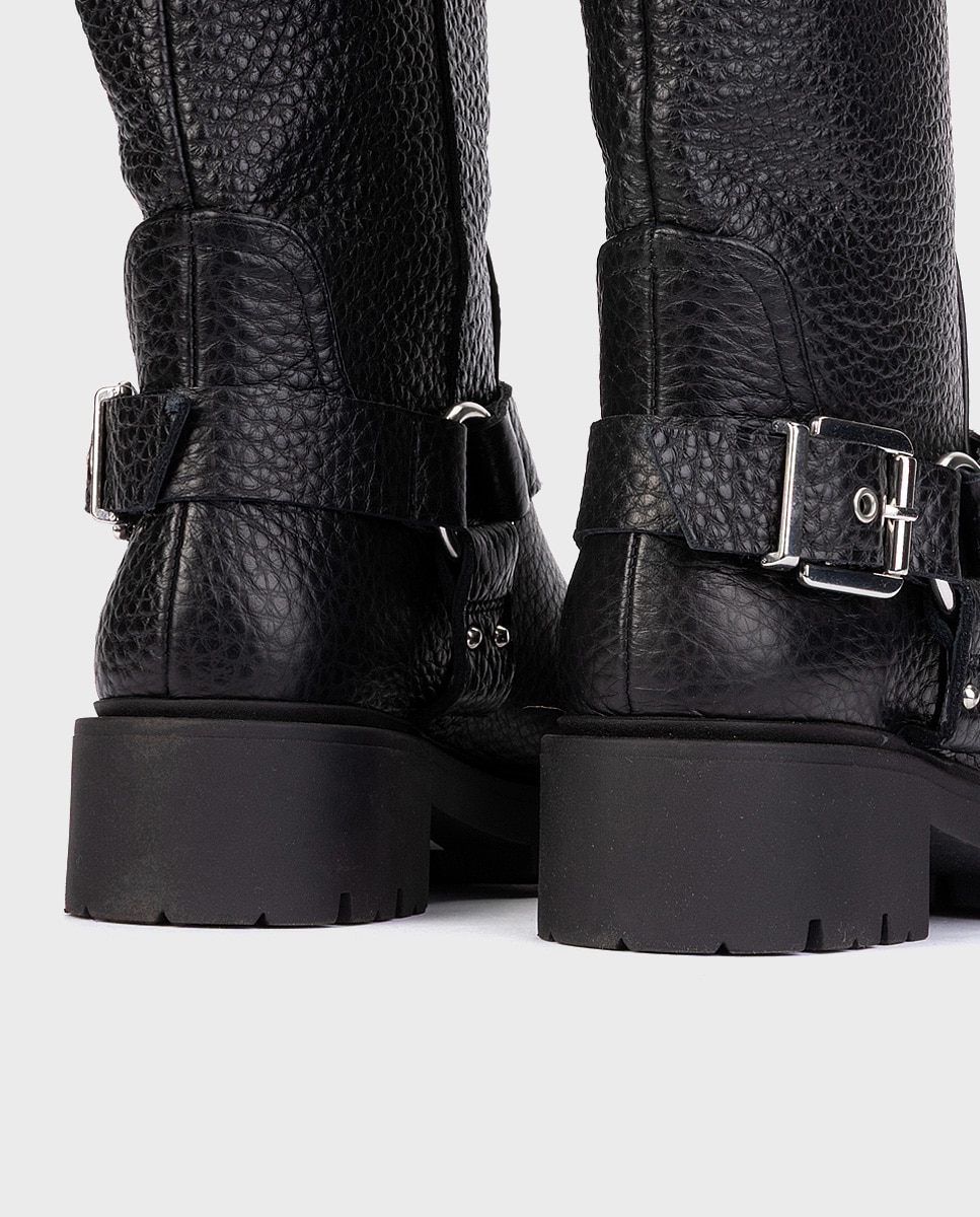 Imagen 4 de Botas de mujer de piel con correa en color - Martinelli - Negro Negro