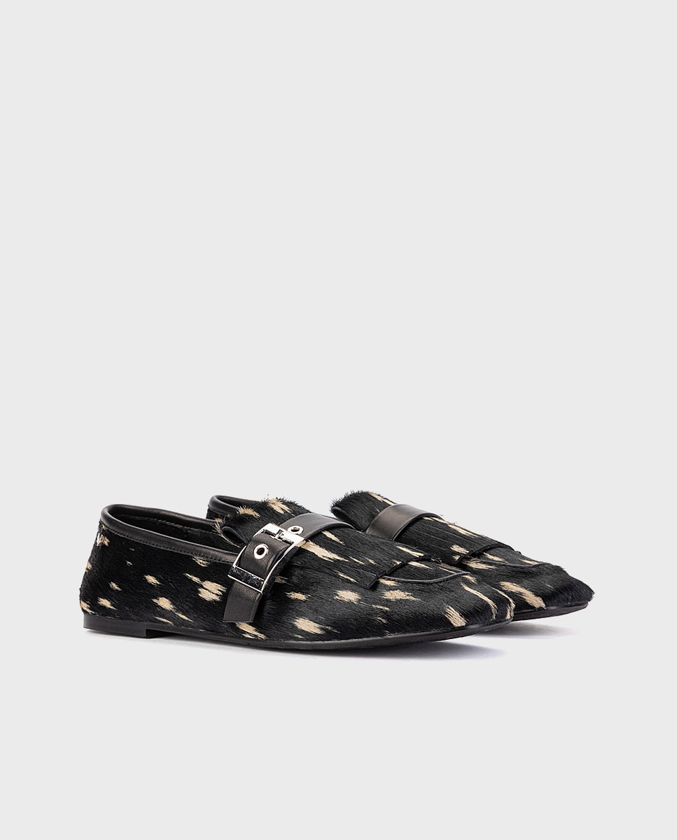 Mocasines de mujer de piel con plantilla acolchada en color - Martinelli - Negro Negro-3