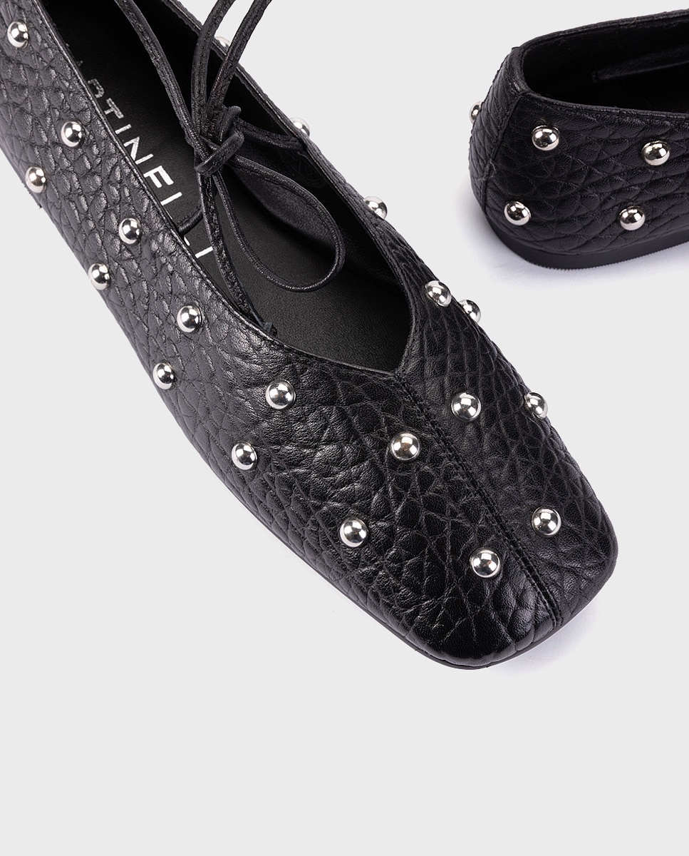 Bailarinas con cintas para mujer - Martinelli - Negro Negro-4