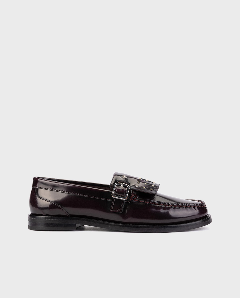 Imagen 0 de Mocasín de piel para mujer Negro