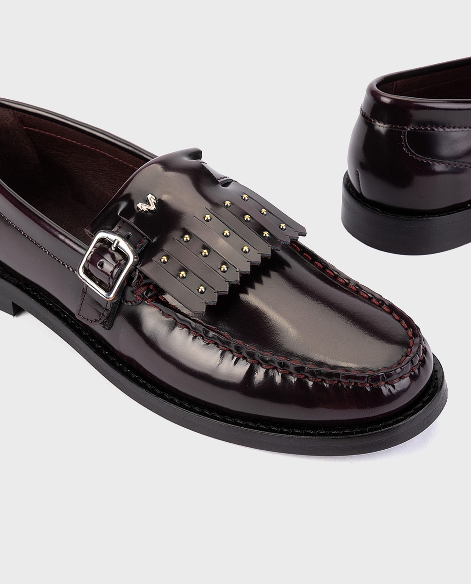 Imagen 4 de Mocasín de piel para mujer - Martinelli - Burdeos Burdeos