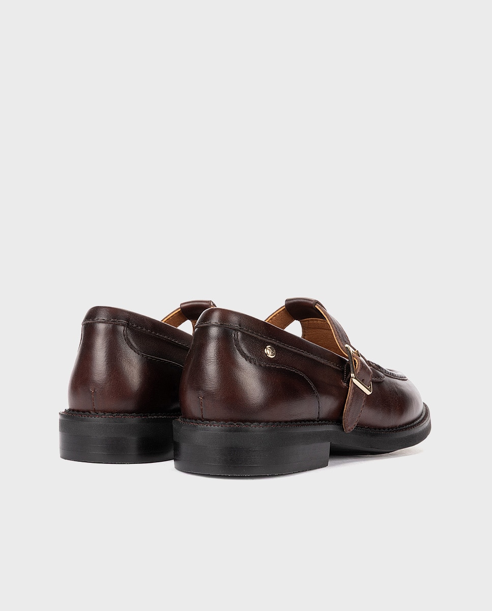 Imagen 2 de Mocasines de mujer de piel con suela extraligera - Pikolinos - Marrón oscuro Marrón oscuro