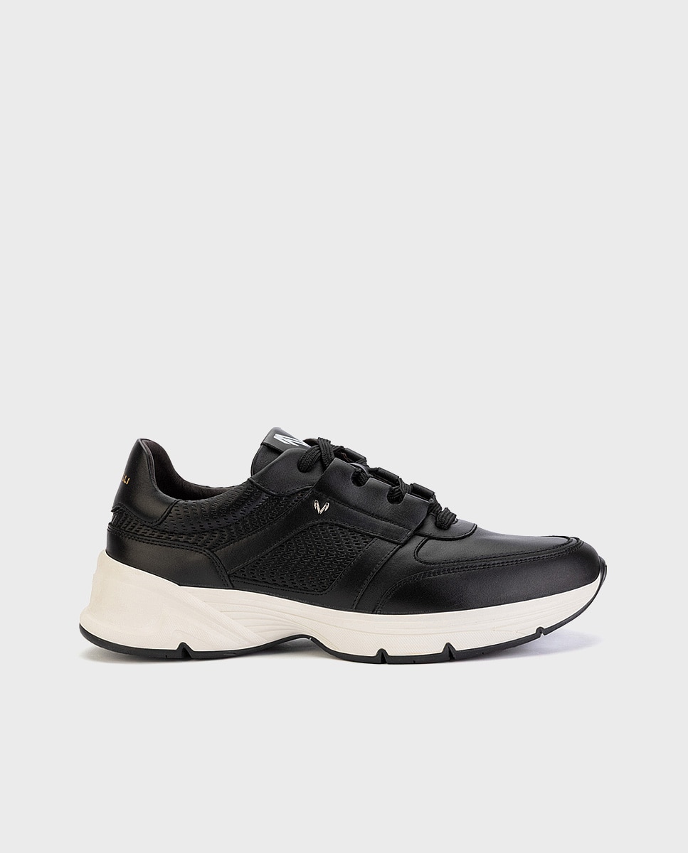 Zapatillas de hombre de piel con suela extraligera en color - Martinelli - Negro Negro-1