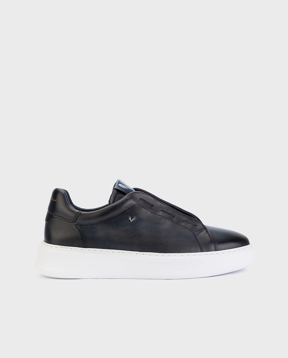 Imagen 0 de Zapatillas de hombre de piel con suela extraligera Azul