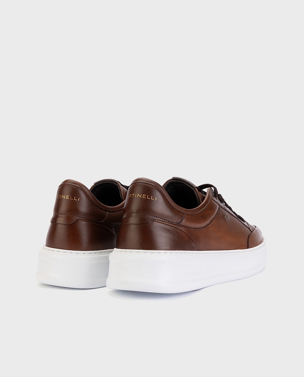 Zapatillas de hombre de piel con suela extraligera en color - Martinelli - Marrón oscuro Marrón oscuro-2