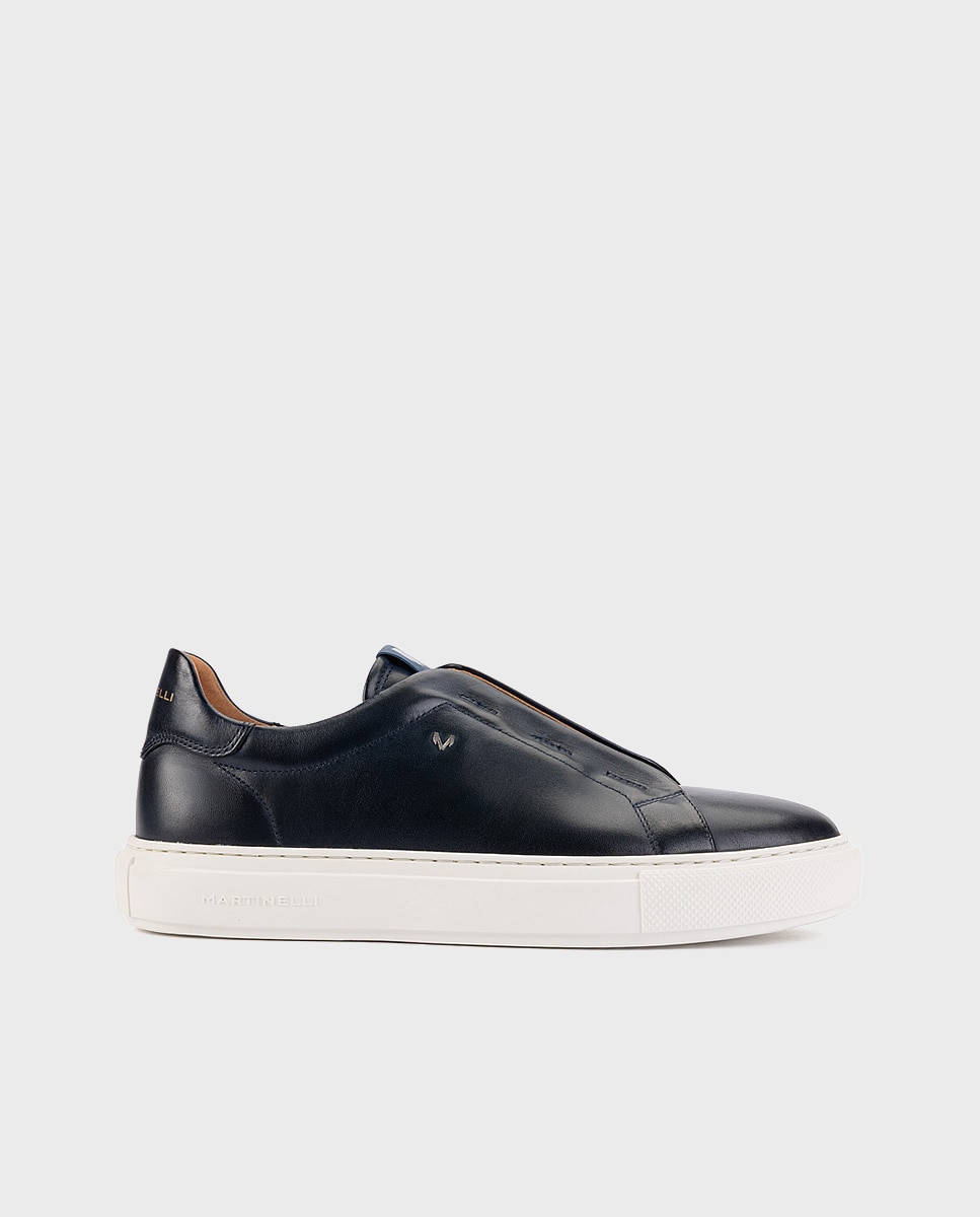 Imagen 0 de Zapatillas de hombre de piel con suela extraligera Azul