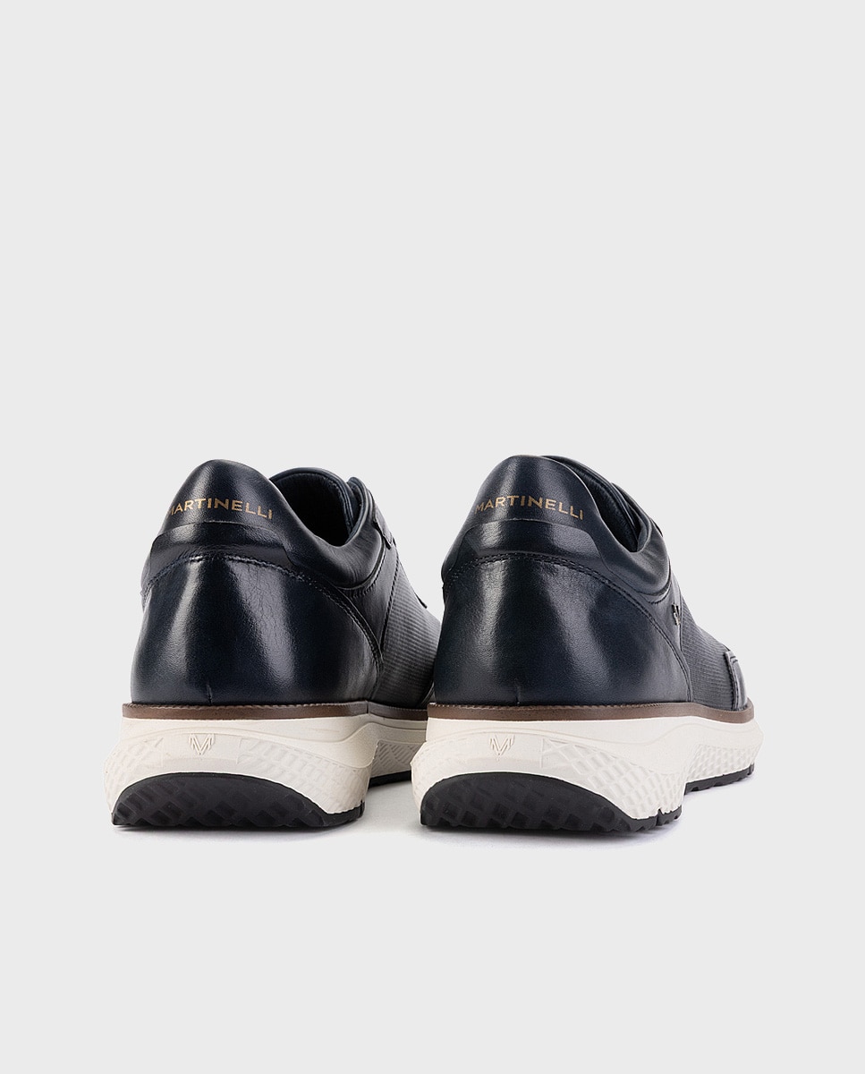 Imagen 2 de Zapatillas de hombre de piel con suela extraligera - Martinelli - Azul Azul