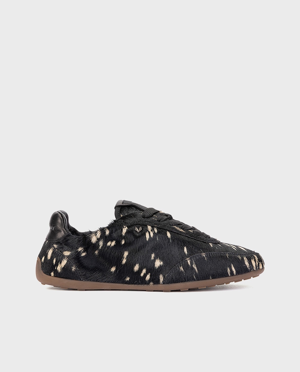 Zapatillas de mujer de piel con cordones en color - Martinelli - Negro Negro-1