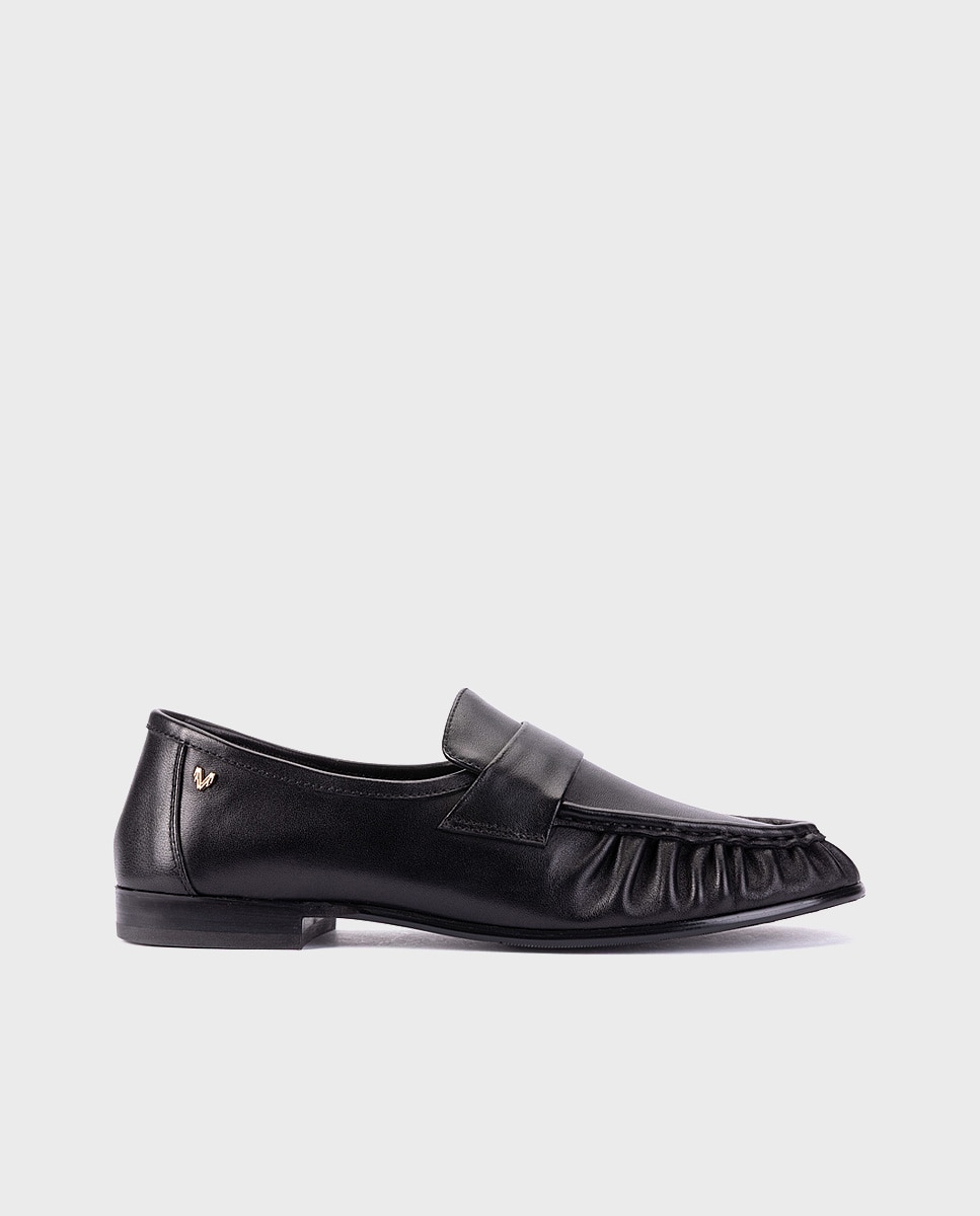 Mocasines de mujer de piel con plantilla acolchada en color - Martinelli - Negro Negro-1