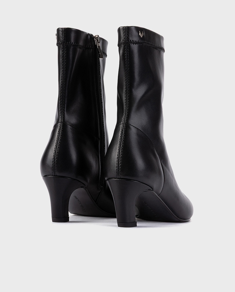 Imagen 2 de Botines de tacón de mujer de piel con plantilla acolchada - Martinelli - Negro Negro