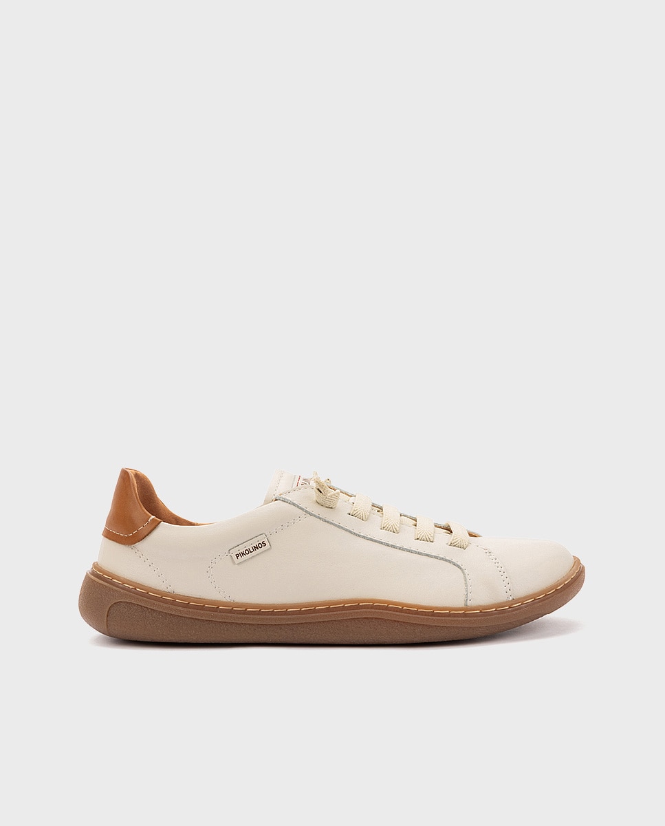 Zapatillas de piel barefoot unisex - Pikolinos - Blanco Blanco-1