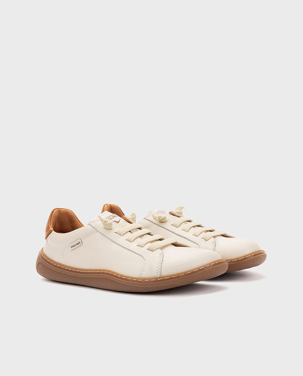 Zapatillas de piel barefoot unisex - Pikolinos - Blanco Blanco-4