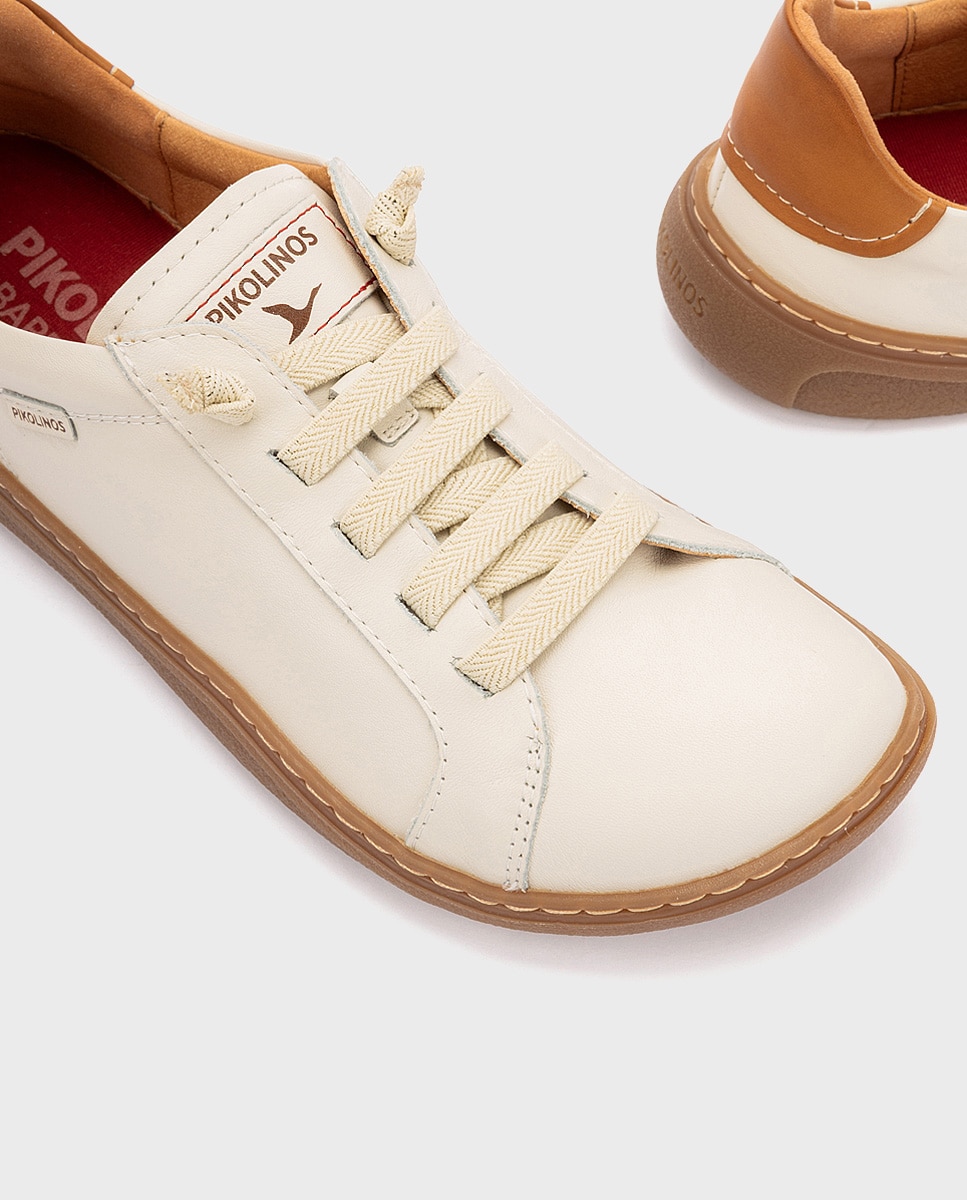 Zapatillas de piel barefoot unisex - Pikolinos - Blanco Blanco-5