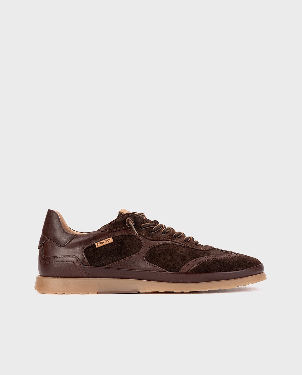 Zapatillas de mujer de piel con plantilla extraíble - Pikolinos - Marrón oscuro Marrón oscuro-1