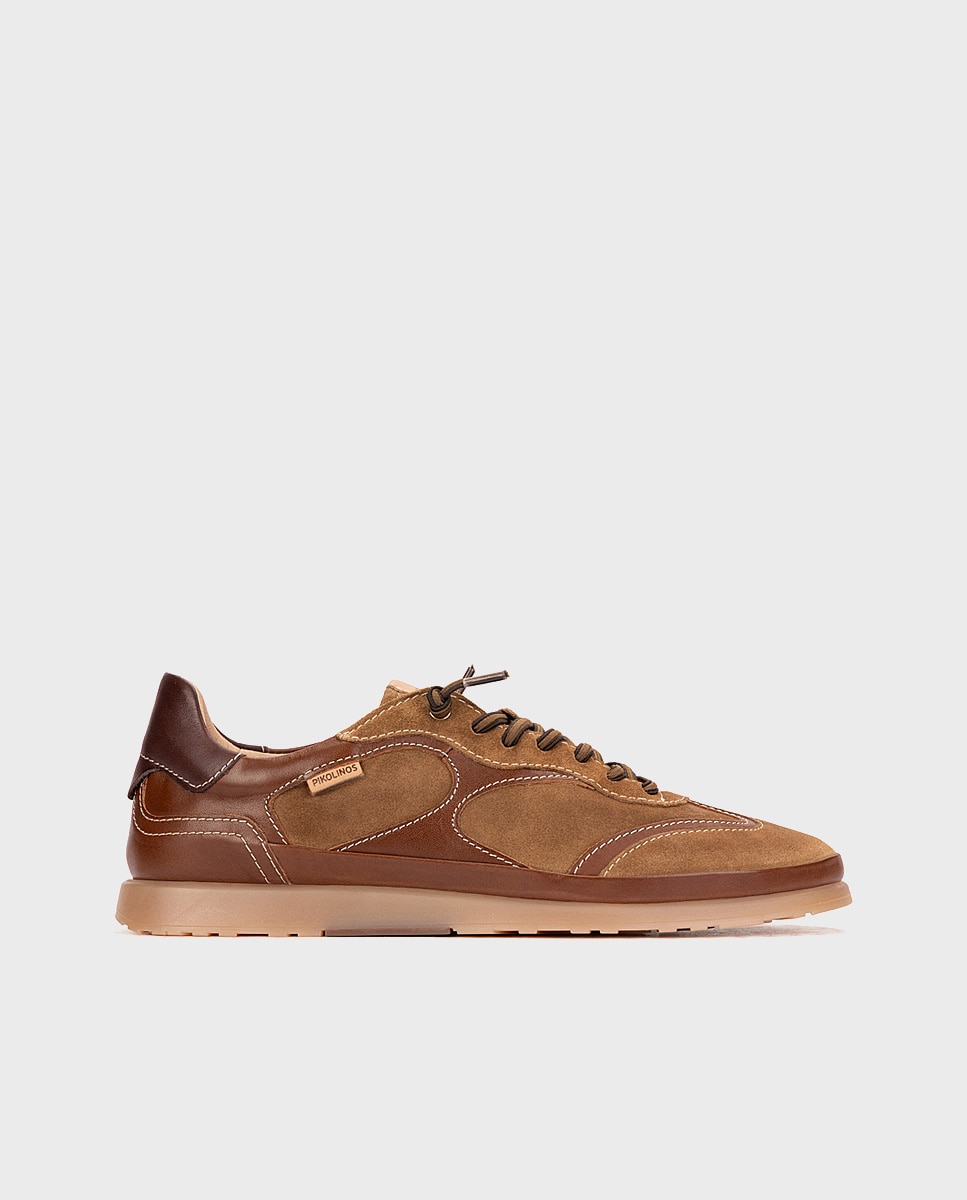 Zapatillas de mujer de piel con plantilla extraíble - Pikolinos - Marrón Marrón-1